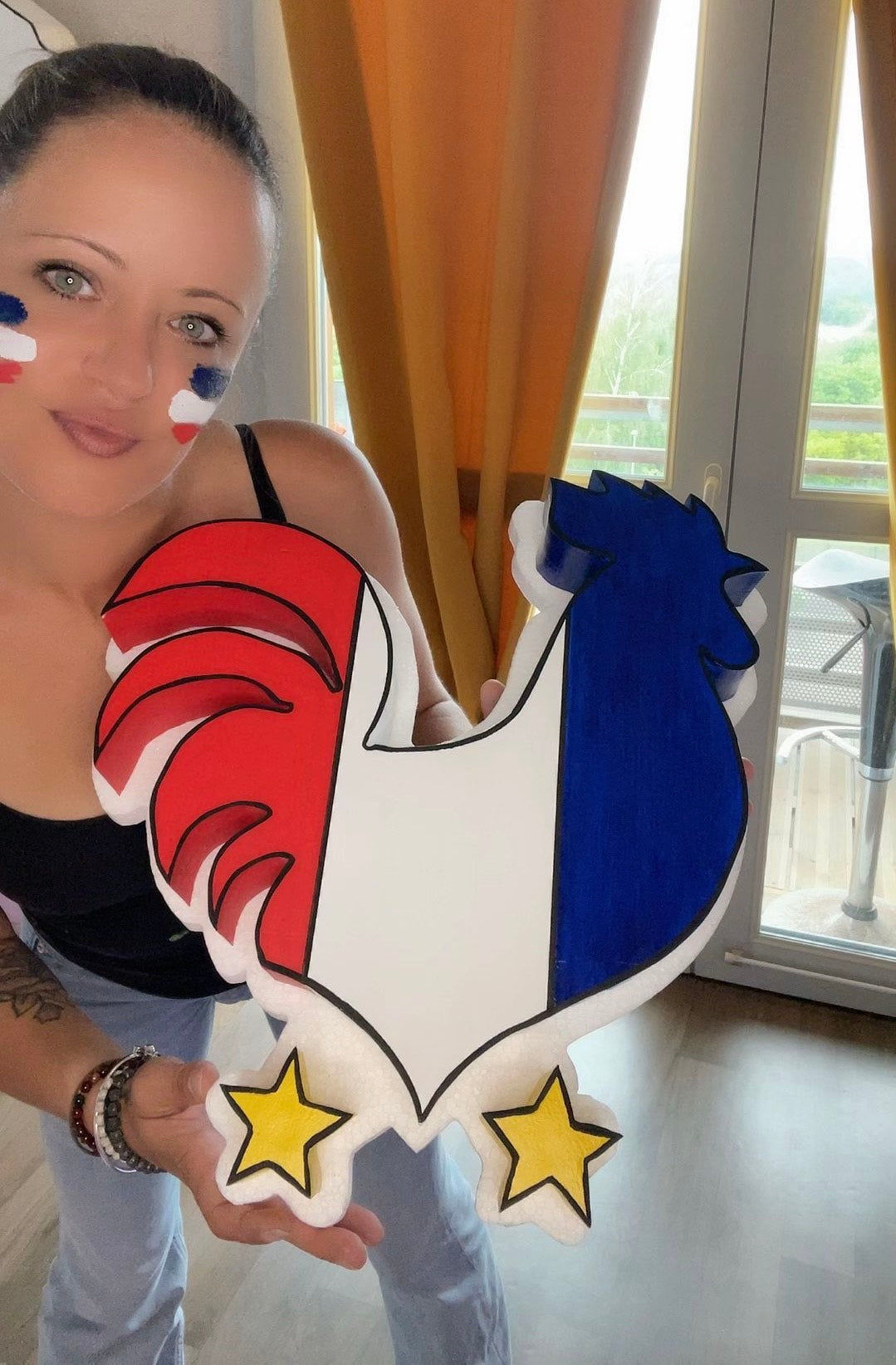 COQ TRICOLOR, DECORATION COUPE DU MONDE